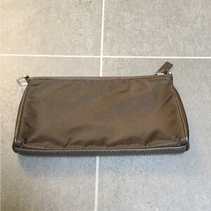 NWOT Petite Tumi dark brown cosmetic bag